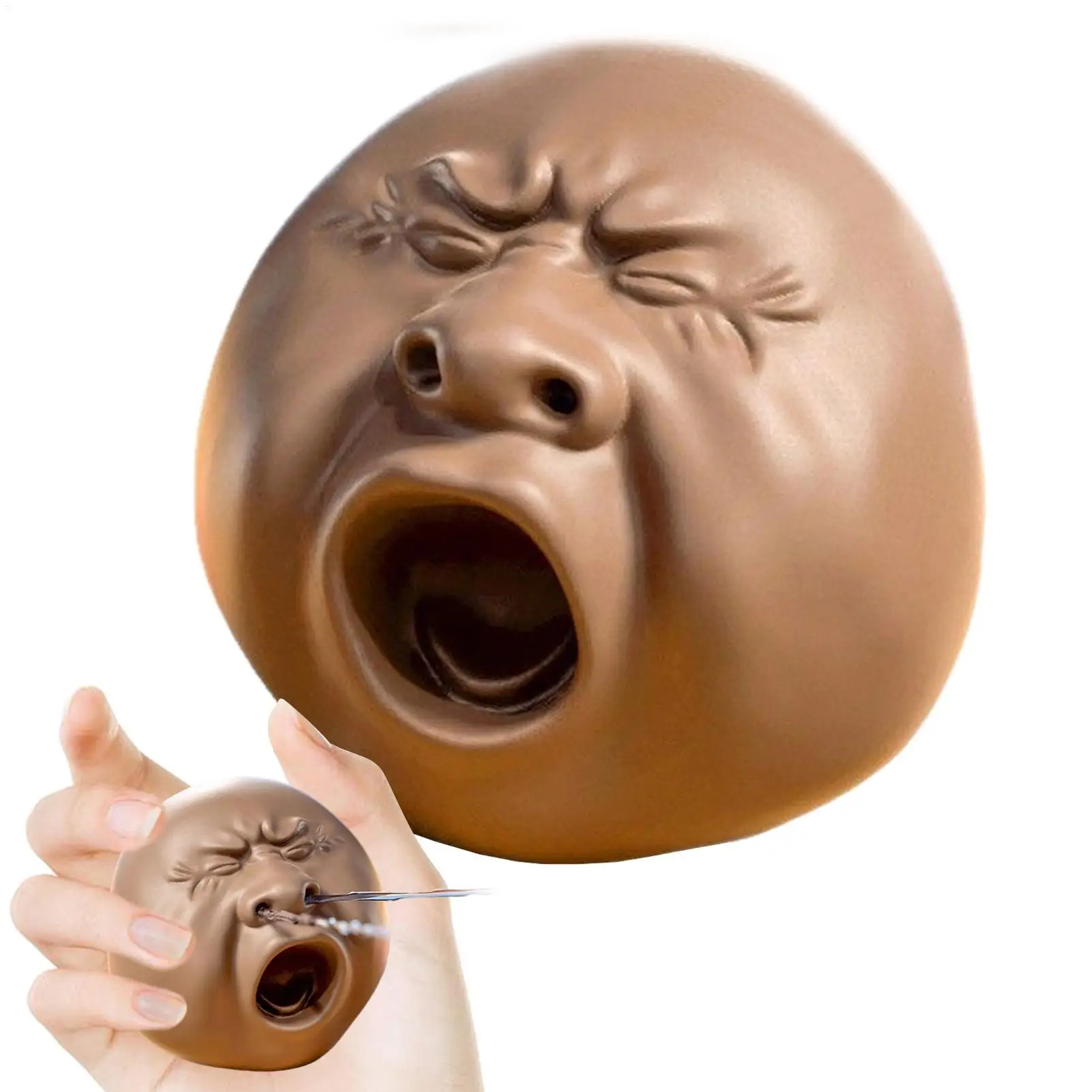 Mini Yawning Tea Pet Water Gun Ugly Person Portrait Pressing Nose Water Spray Gun For Playing Water Fight Stress Relief Toy