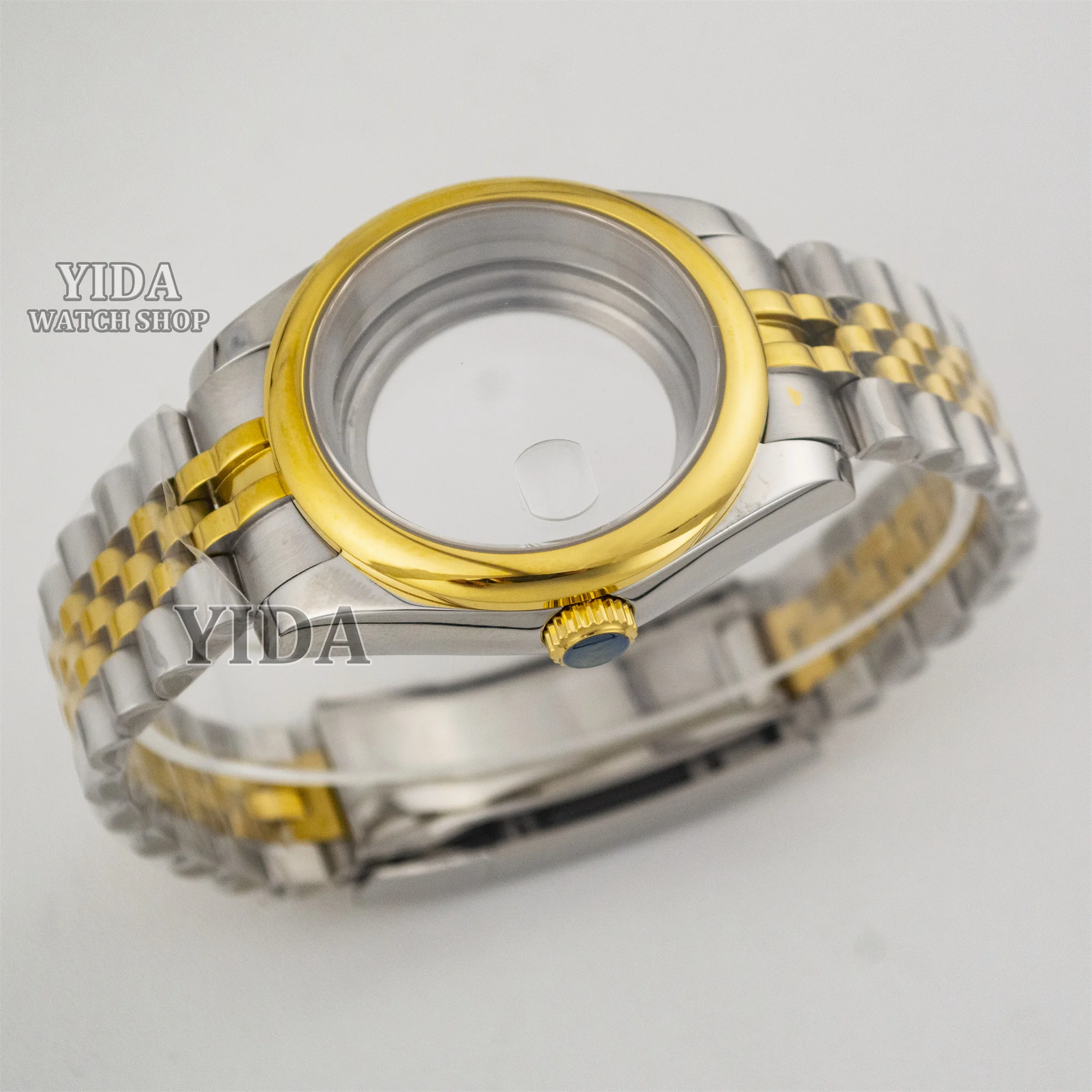 NH35 Watch Case Stainless Steel Band Jubilee Bracelet Sapphire Glass 100m Waterproof For Datejust NH35 NH36 Mechanical Movement