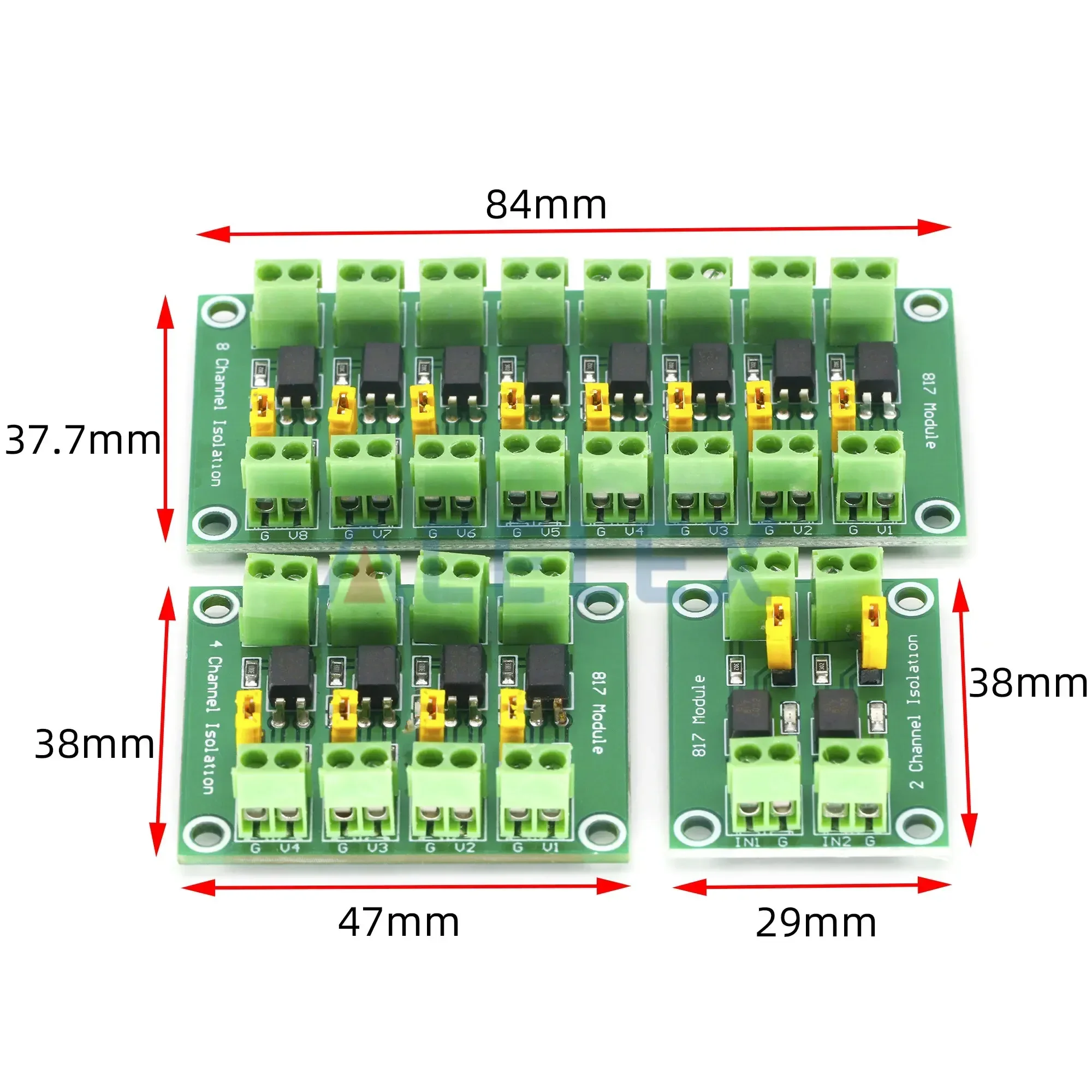 PC817 4Channel Optocoupler Isolation Module Voltage Level Converter Board 3.6V-30V Photoelectric Isolation Driver Breakout Board