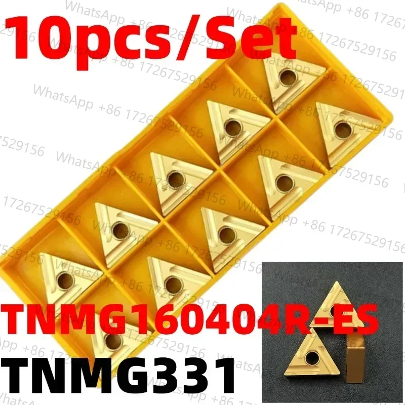 10pcs TNMG160404R-ES TNMG331 Lathe Inserts Cutting Tools Carbide Indexable Turning Blades For Semi-finishing And Finishing