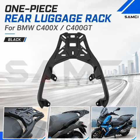 Motorcycle Rear Luggage Bracket Aluminum Alloy Tail Box Cargo Rack Extend Seat Backrest Accessories For BMW C400X C400GT