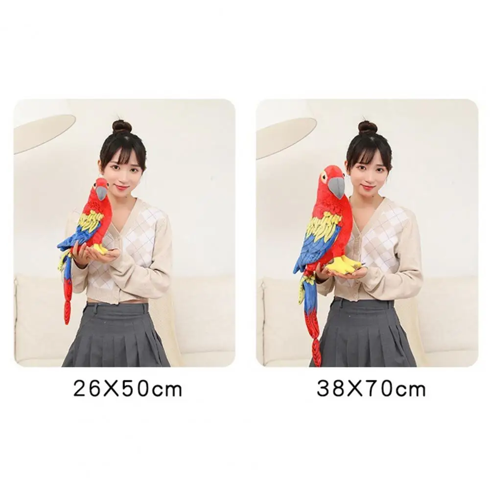 Parrot Stuffed Toy  Creative Three-dimensional Animal Shaped  Parrot Stuffed Toy Children Photography Props Garden Supplies