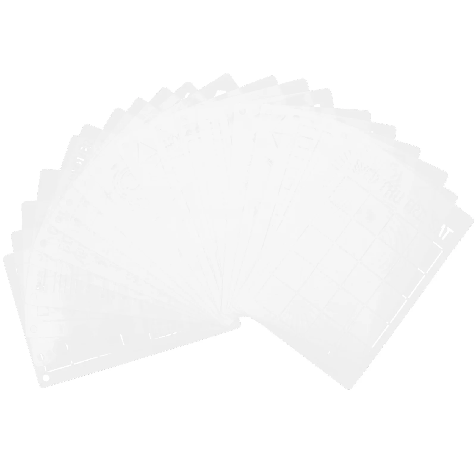 

20pcs Journal A5 Diy Graffiti Templates Painting Planner Stencils Stencils For Journaling Durable Pet Material Reusablestencil
