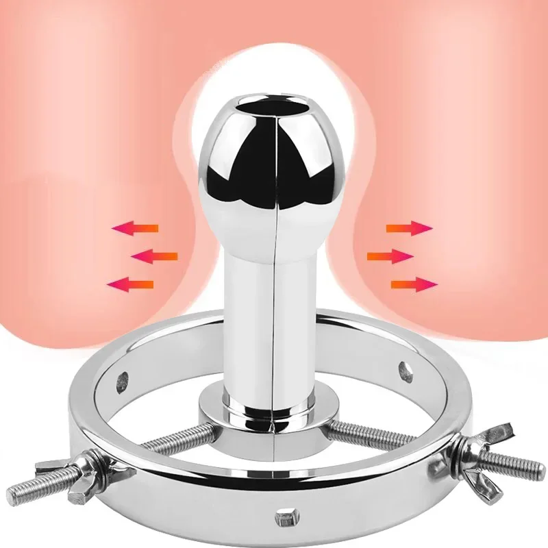 Dilatador Anal de Metal para patio trasero, dilatador Yin hueco, tapón Anal, coqueteo para pareja, productos sexuales