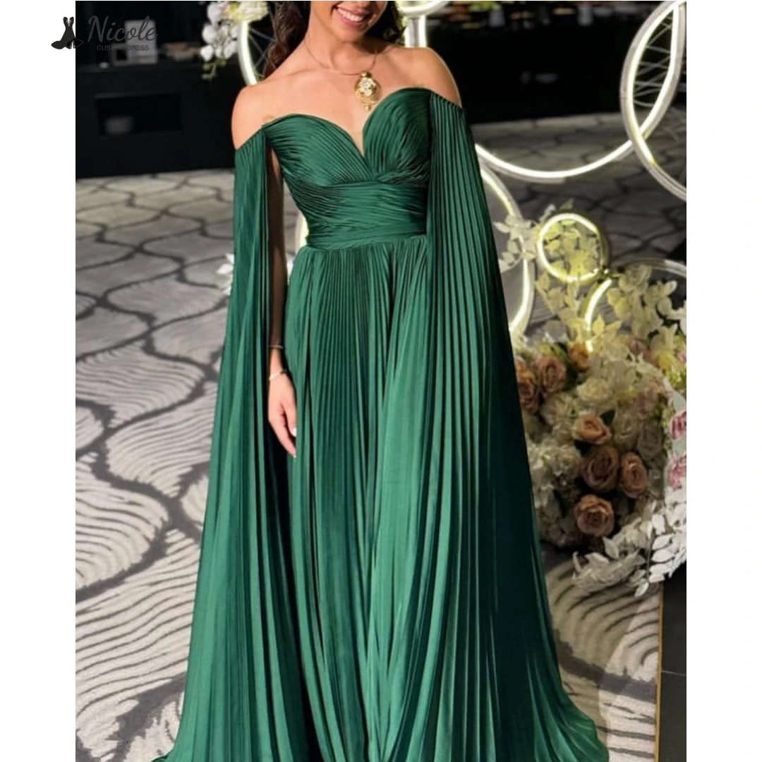 

Nicole Off-shoulder Elegant Party Dresses for Wedding Woman Ceremony Dress Women's Evening Dress 2025 Custom Made Line A Prom