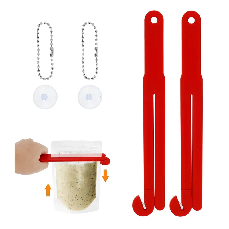 A59E-فود حقيبة فتاحة 2 قطعة فتاحة أكياس الطعام سهلة الاستخدام فتاحة كيس الطعام كفاءة فتح عصارة للمطبخ المنزلي