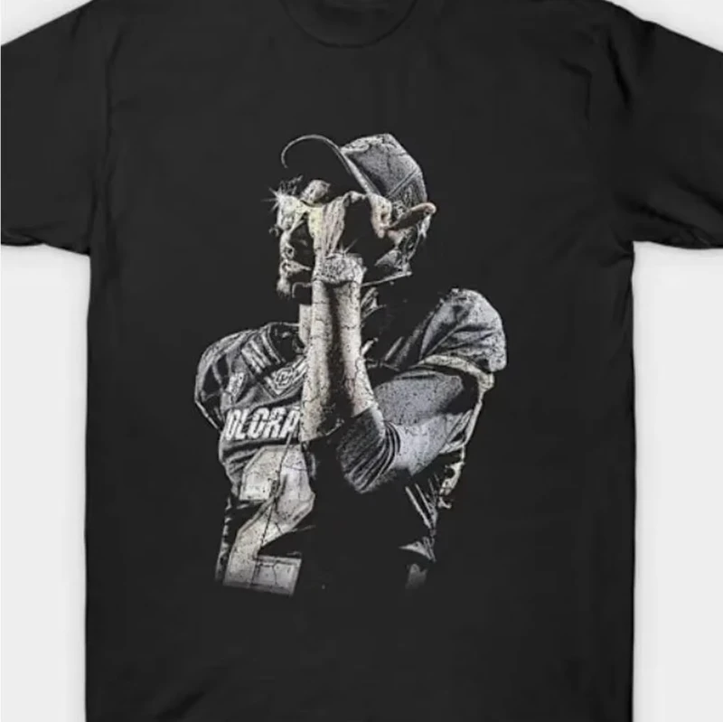 

American Men's Shedeur Sanders Sports T-shirt Summer New Retro Fashion Men's and Women's Streetwear