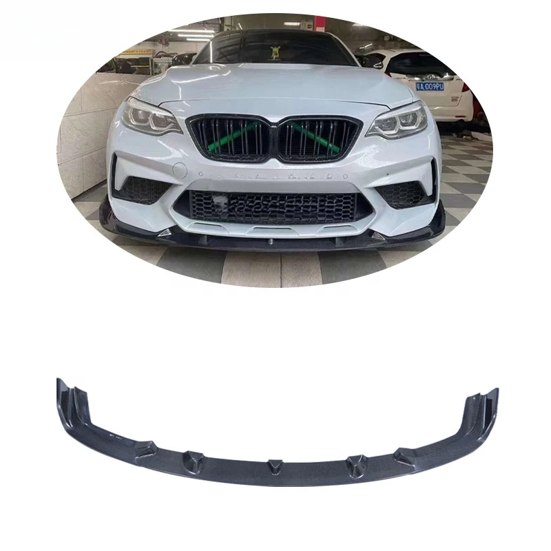 

M2C 3D Style Carbon Fiber Front Bumper Chin Lip for F87 M2 Competition Only Racing Car Body Kit Sp