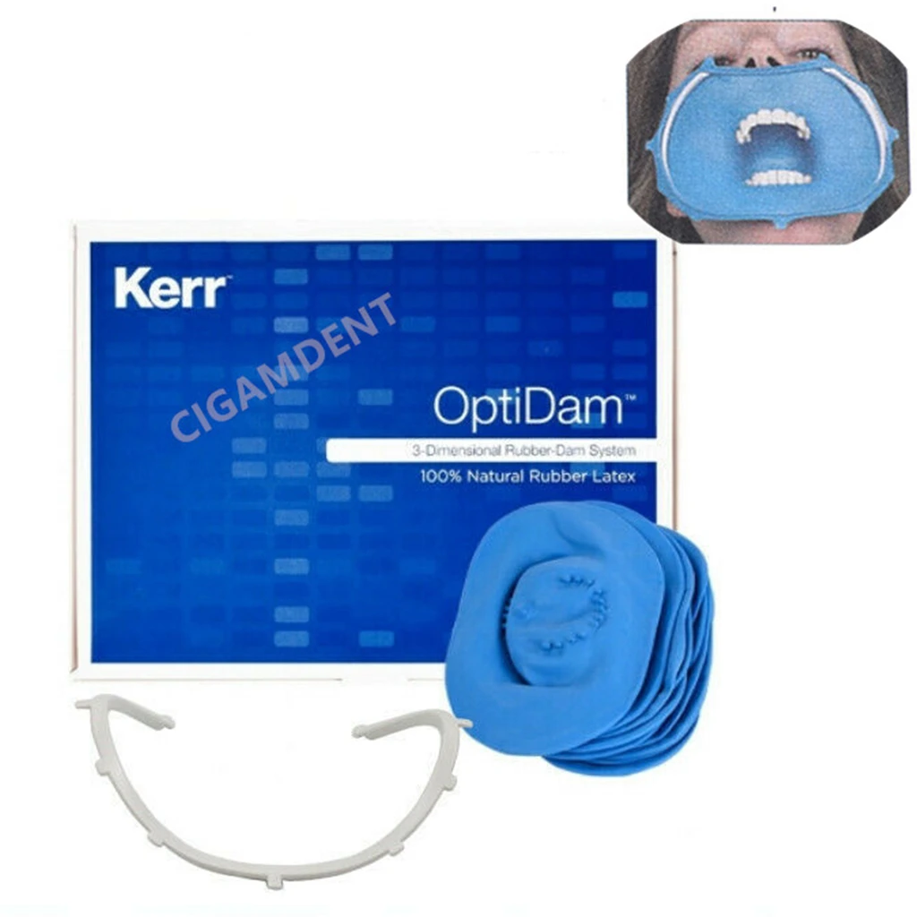 

Kerr OptiDam 3D Dental Rubber Dam Sheet Frame Natural Latex Anterior Endodontic Instruments