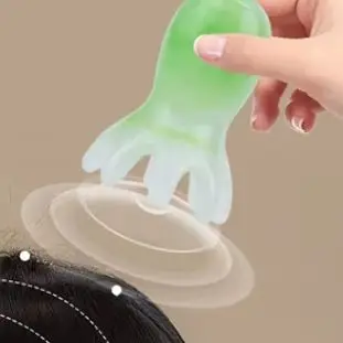 

Смола Осьминог Расческа Массажер Для Головы Меридиан Скребковая Щетка Для Кожи Головы Акупунктура SPA Гуа Ша Здоровье Глубокий Массажный Инструмент Широкие Зубы