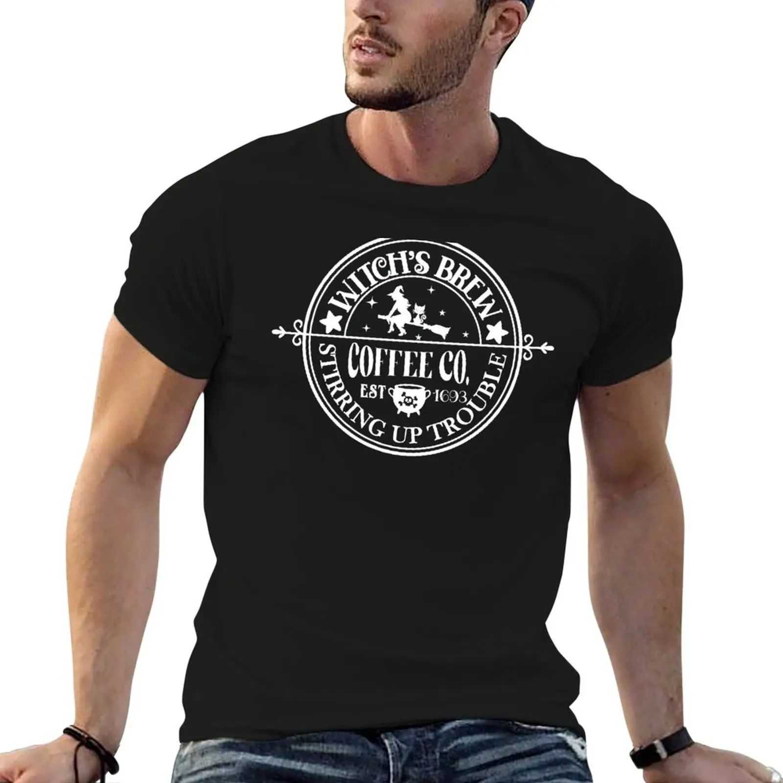 Witch′s Brew Coffee Co T-Shirt t shirt man cotton man t shirts high quality luxury brand T-Shirt