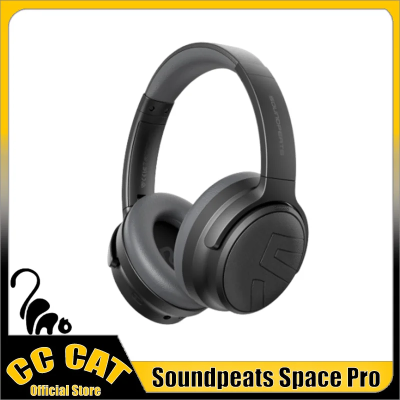 

Soundpeats Space Pro Headphone Wireless Bluetooth Headphoens Active Noise Cancelling Hifi Headsets For Gaming Custom Earphones