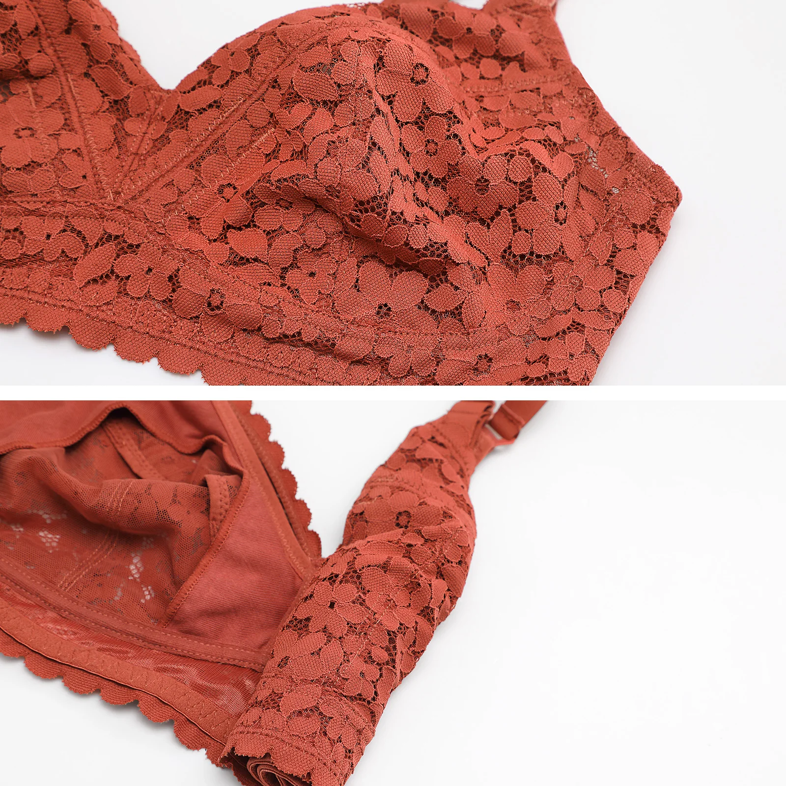 MOMANDA-Sujetador de bombeo con manos libres para mujer embarazada, ropa interior Sexy de encaje, inalámbrica, para amamantar, todo en uno