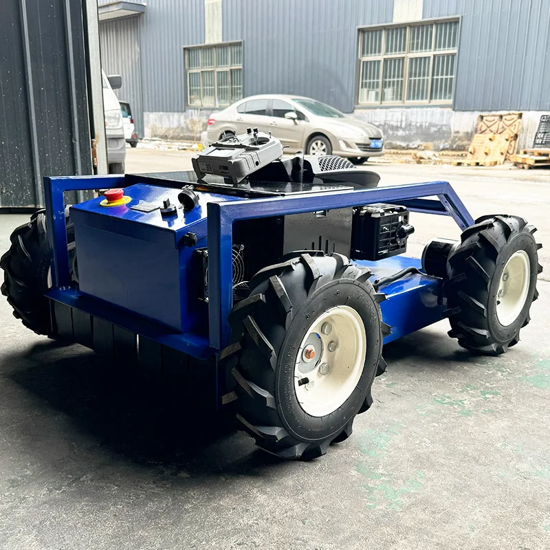Customized Agriculture Petrol Engine 4-stroke 500mm Wheel Garden Farm Remote Control Lawn Mower