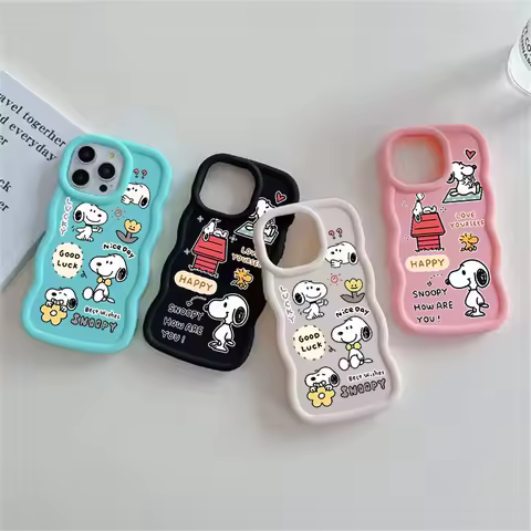 Cartoon S-Snoopy Phone Case For Samsung Galaxy S25 S24 Ultra S23 S24 FE S22 S21 S20 Plus A54 A55 A25 A15 A24 A14 A13 A52 Cover