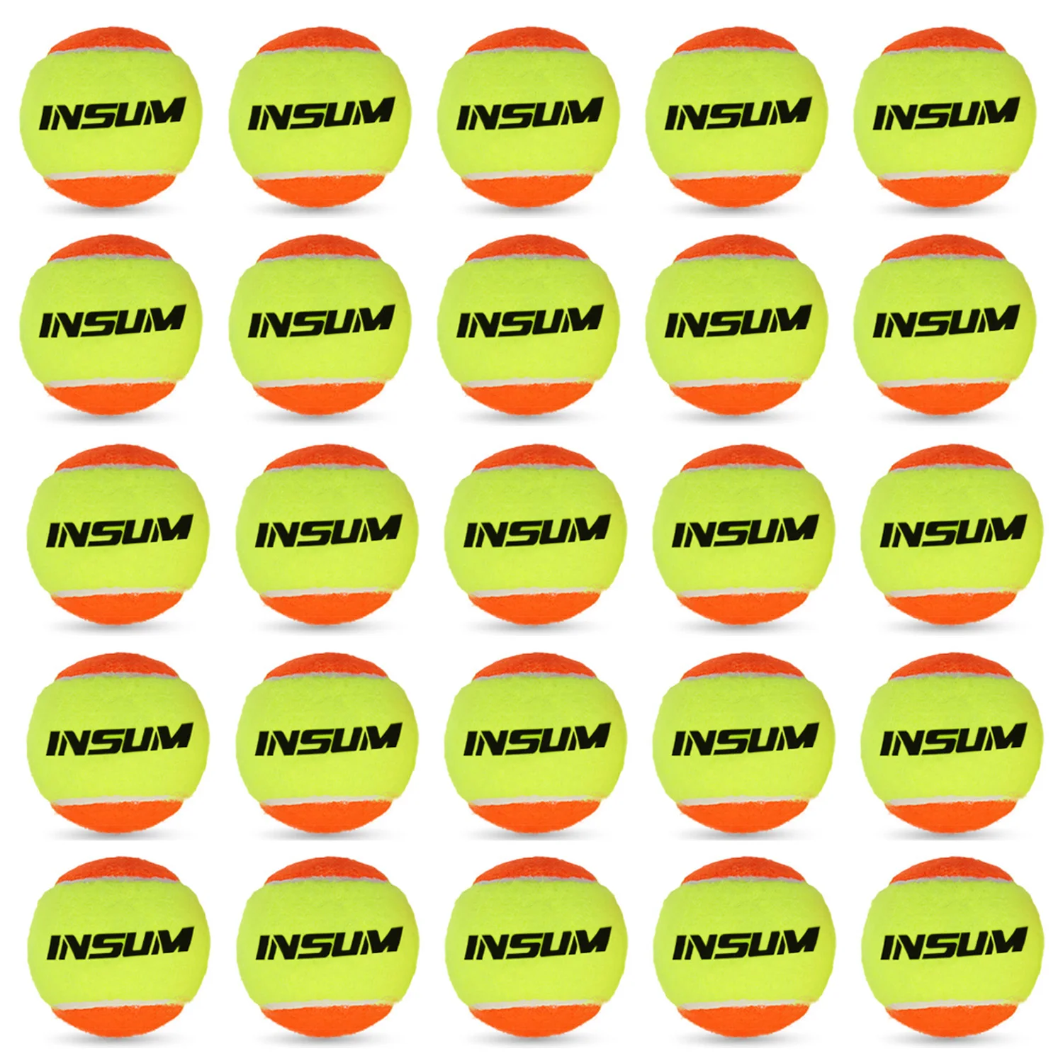 INSUM-Beach Tennis Balls for Kids, Professional Training Accessories, 50% Standard Pressure, 3 Pcs, 6 Pcs, 9 Pcs