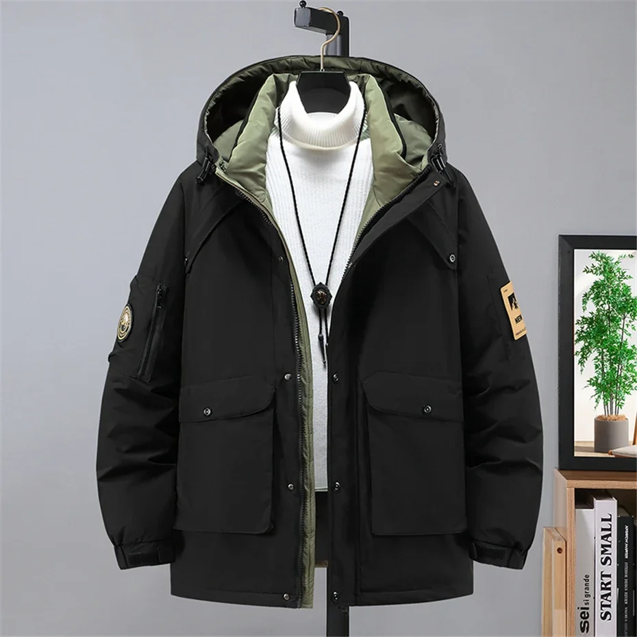 Parkas de talla grande 10XL para hombre, Parkas impermeables de invierno, chaqueta de carga gruesa, abrigo informal de moda, Parkas con bolsillos grandes para hombre de talla grande 10XL