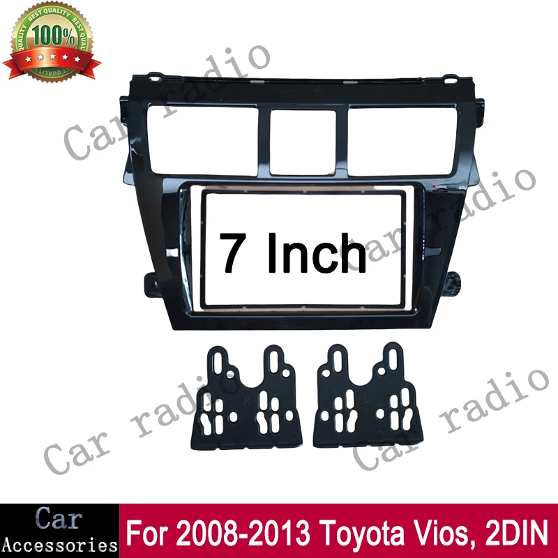 

For 2008-2013 Toyota Vios, 2DIN Inch Car Radio Android Stereo Frame Player 2DIN Head Unit Fascia Panel Dash Board Cover