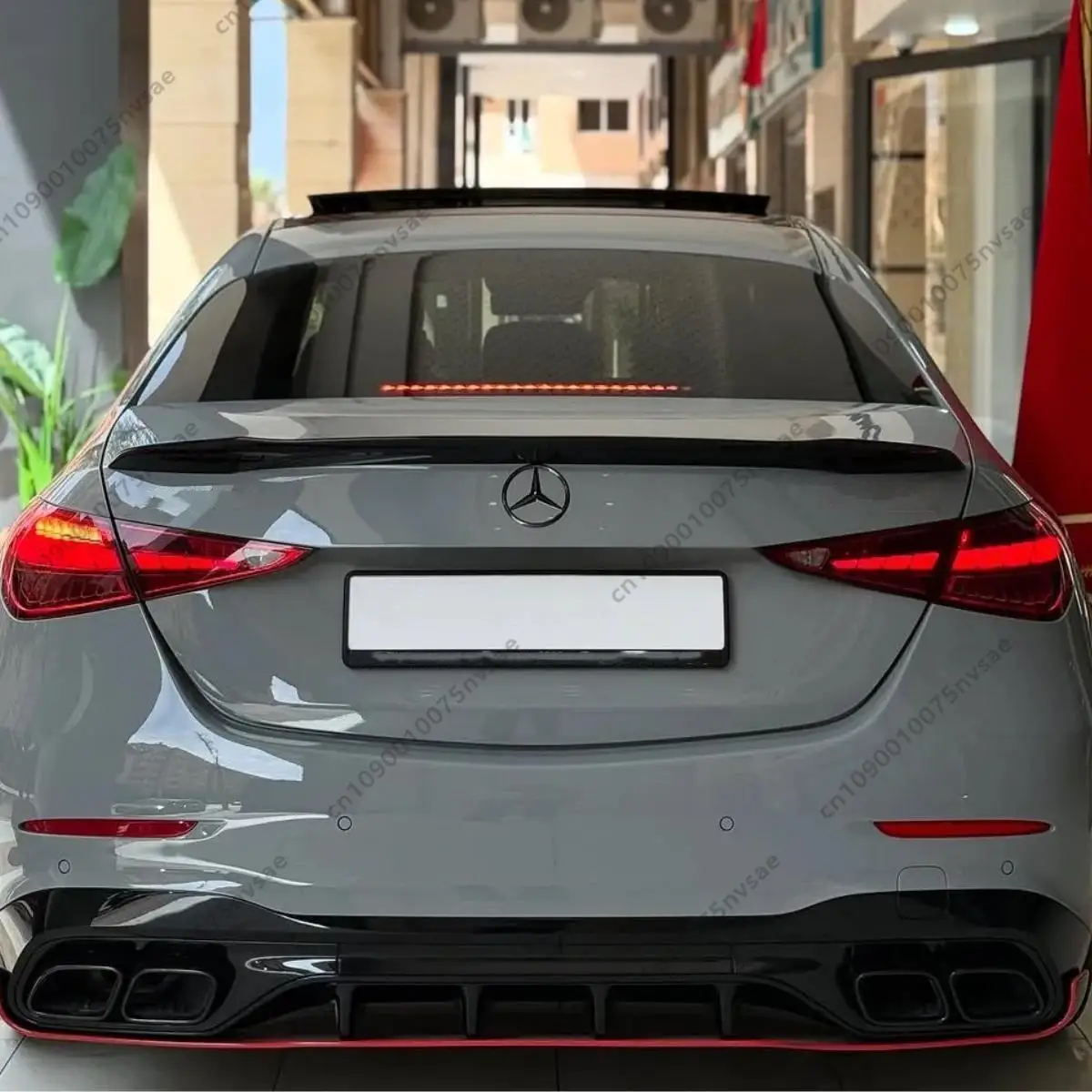 For Mercedes-Benz C-Class W206 C180 200 260 300 400 C43 C63s AMG 2022-2024 C63s Upgrade Rear Trunk Spolier Splitter Boot Bodykit