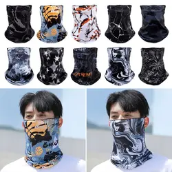 Summer lce Silk Breathable Bandana Cycling Running Scarf Riding Hiking Sports Face Mask Cover Cool Scarf For Men Women