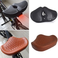Oversized Noseless Bike Seat High Elastic Comfort Extra Wide Bicycle Seat Cushion Saddle Accessories Replacement for Men Women