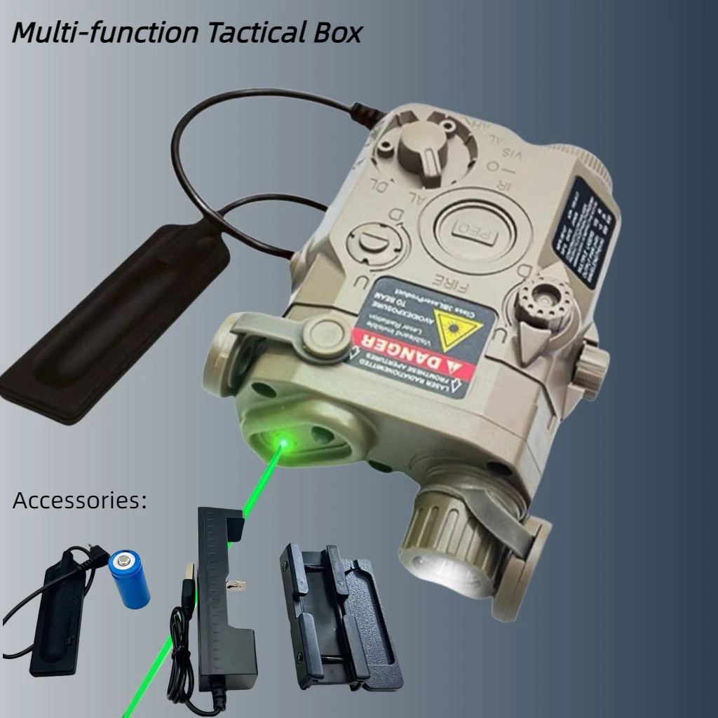 Wielofunkcyjny wskaźnik laserowy na podczerwień PEQ15 z interfejsem 2,5, ogon myszy, latarka LED, szybka i wolna skrzynka błyskowa