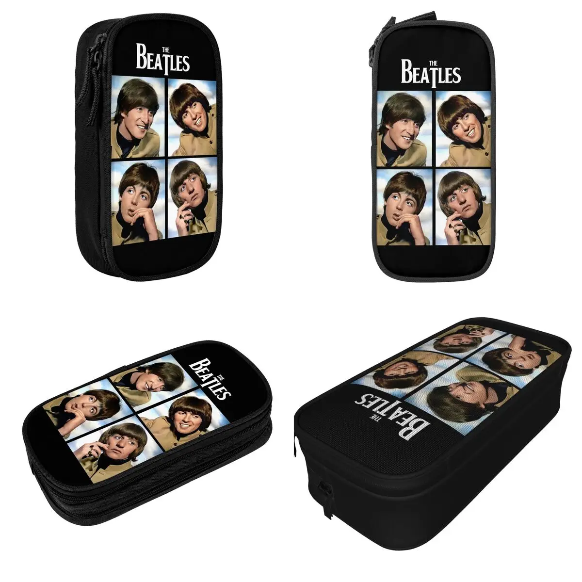 The Beatle Rock Band Pencil Cases Pen Holder Bags Student Big Capacity Students School Cosmetic Pencil Pouch