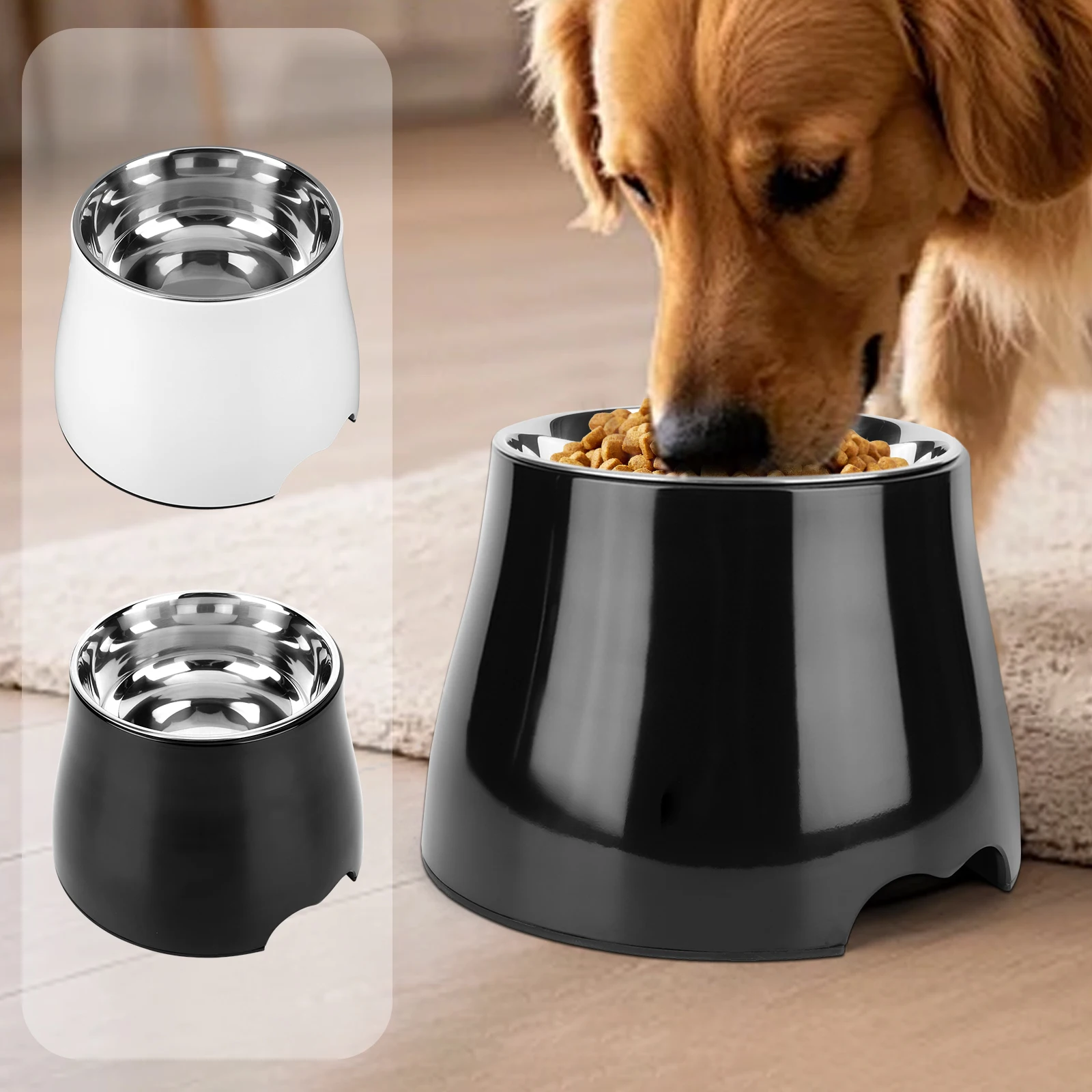 

Stainless Steel Dog Food and Water Bowl Easy To Clean Dishwasher Safe Anti-Slip Dog Bowls for Small Medium Large Sized Pets