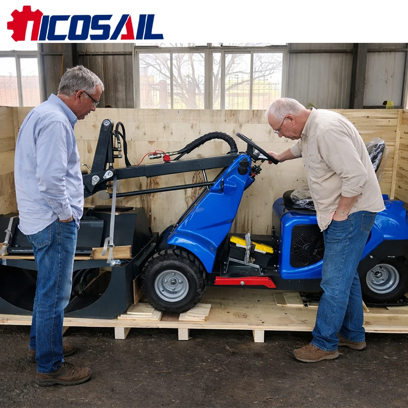 Factory Direct Mini 3 Wheel Skid Steer Loader Deposit For Farm Hay Bales Handling And Loading