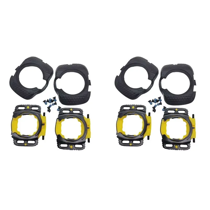HOES-4X Upgraded Aerodynamic Cleats Bicycle Pedal Bike Pair Pedals Cleats Protection Cover For WAHOO Speedplay Zero,Black