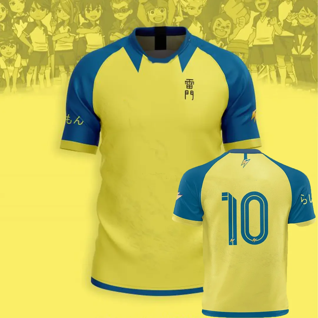 كايو جيرسي أنيمي Inazuma أحد عشر لعب الأدوار تي شيرت ثلاثية الأبعاد طباعة فريق كرة القدم التدريب الزي الرسمي 2025 الرجال النساء الرياضة كرة القدم القمم