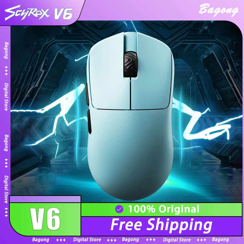 Scyrox V6 Mouse Wireless Mouse Low Latency Gaming Mice Lightweight Ergonomic Mouse Customized PC Office Accessories Gifts