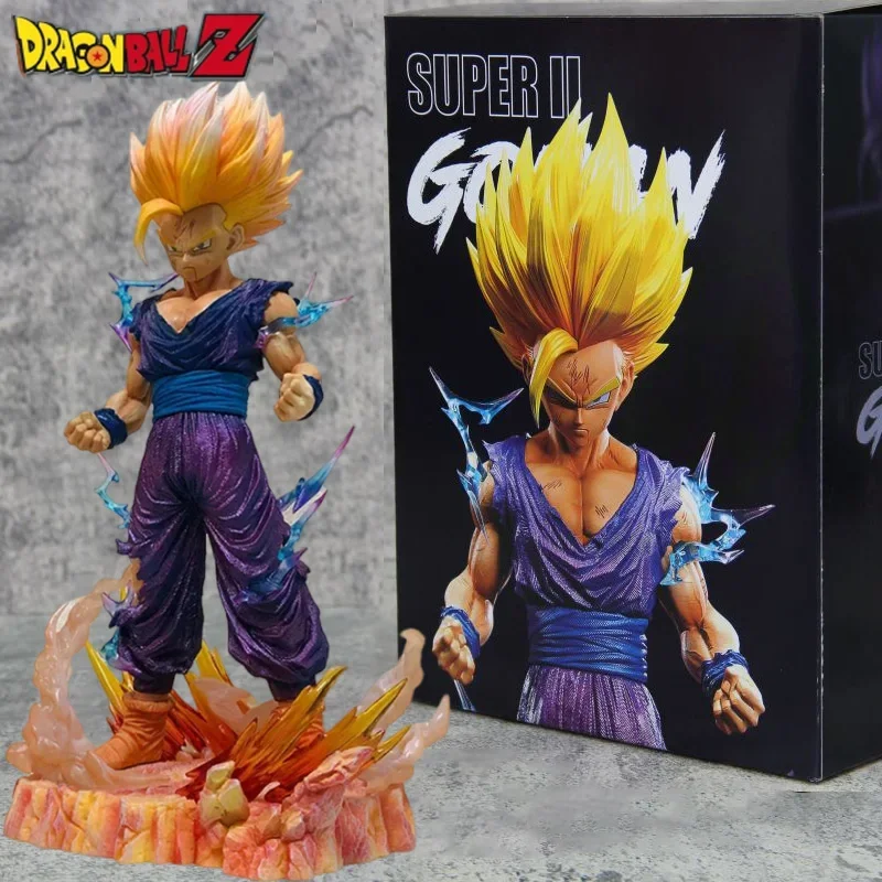 

25.5cm Dragon Ball Z Gk Gohan Sun Super Saiyan 2 Scene Collectible Figures Model Ornaments Anime Figure Kids Birthday Gifts