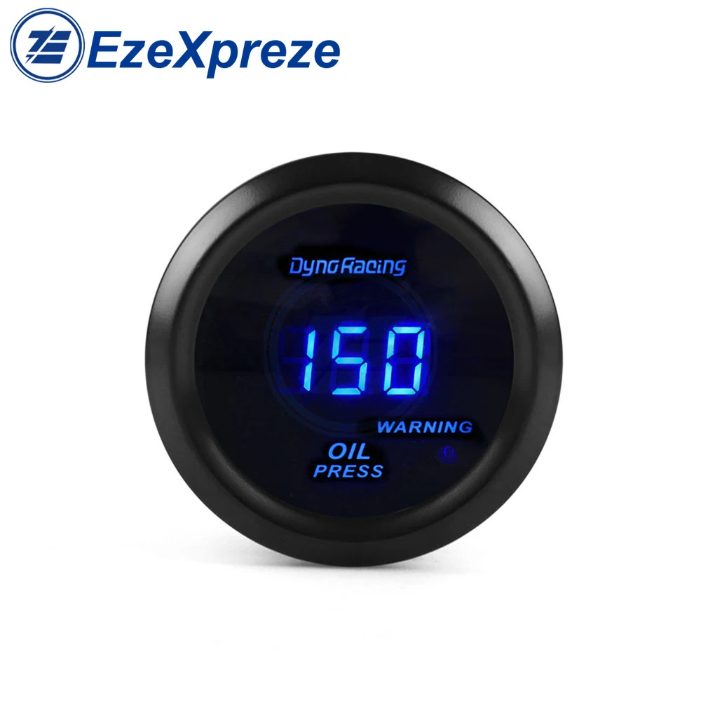 

2" 52MM Oil pressure gauge Digital 0-150PSI Oil press gauge Blue led with sensor Car meter BX101464