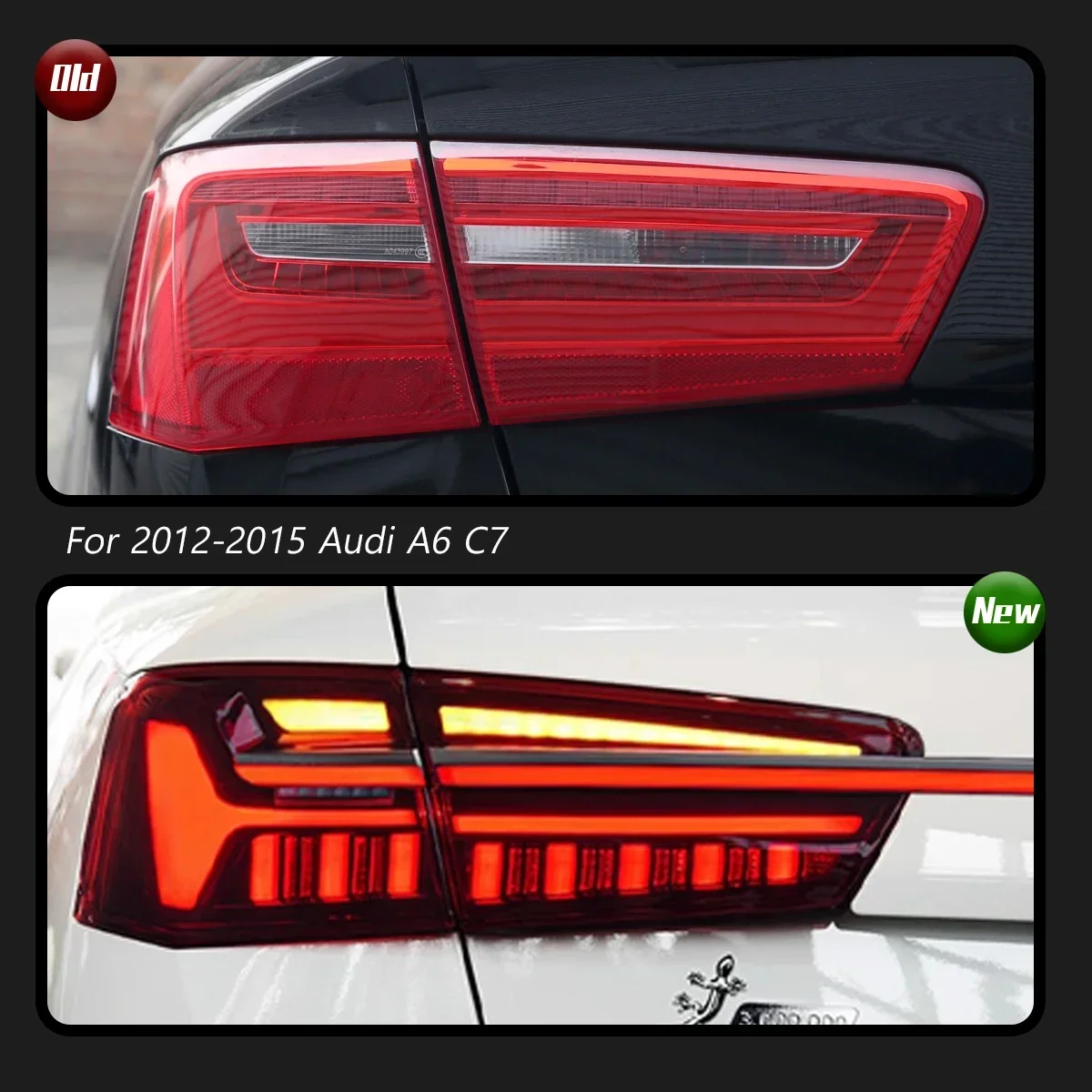 TYPY Dynamic Turn Signal Tail Lamp Automotive Accessories Upgrade Modified New LED For Audi A6 C7 2012-2015 Taillights