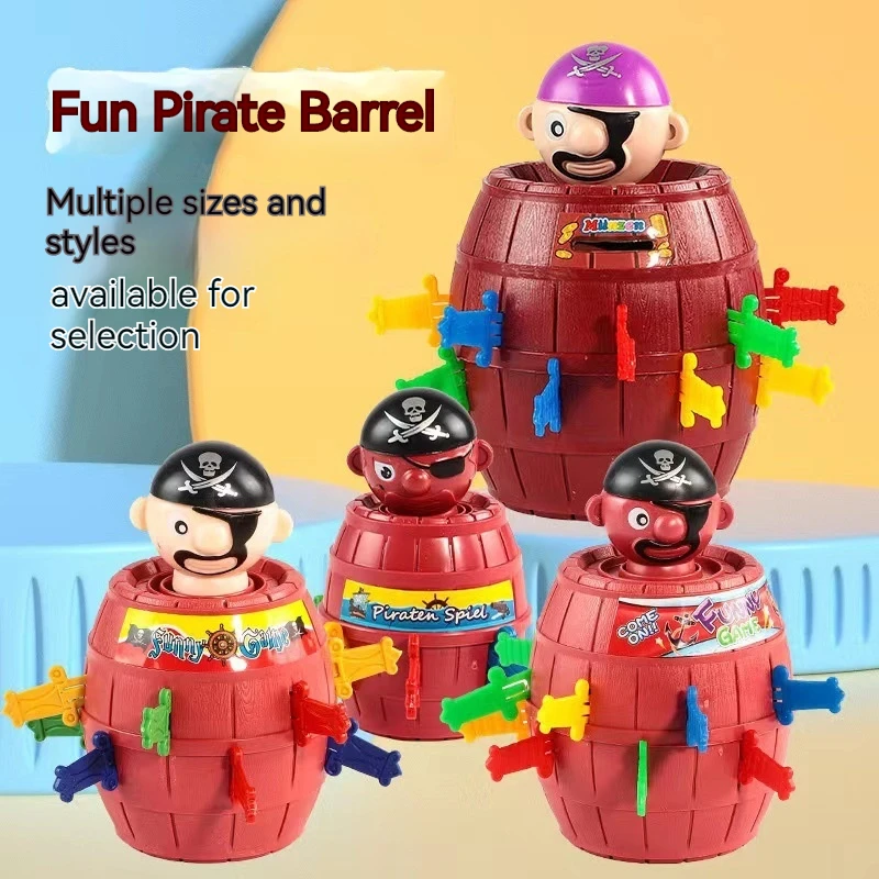 

Parent-child interaction: Children's pirate bucket, sword insertion, wooden bucket, desktop trick toy, children's creative stres