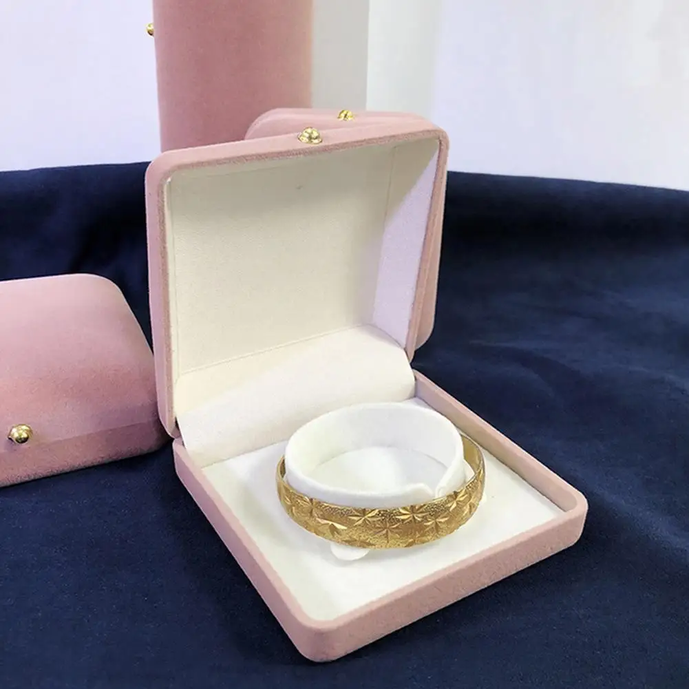 Velvet Storage Case for Rings Pearl Velvet Jewelry Box with Anti-scratch Lining Decorative Storage Organizer for Rings Earrings