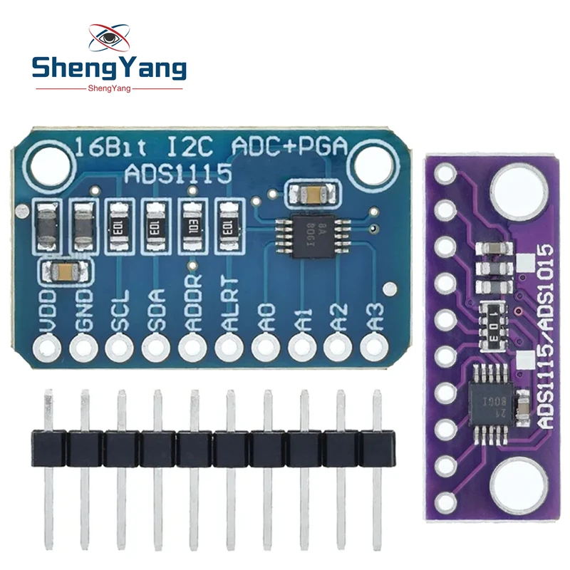 TZT 16 Bit I2C ADS1115 Module ADC 4 channel with Pro Gain Amplifier for Arduino RPi