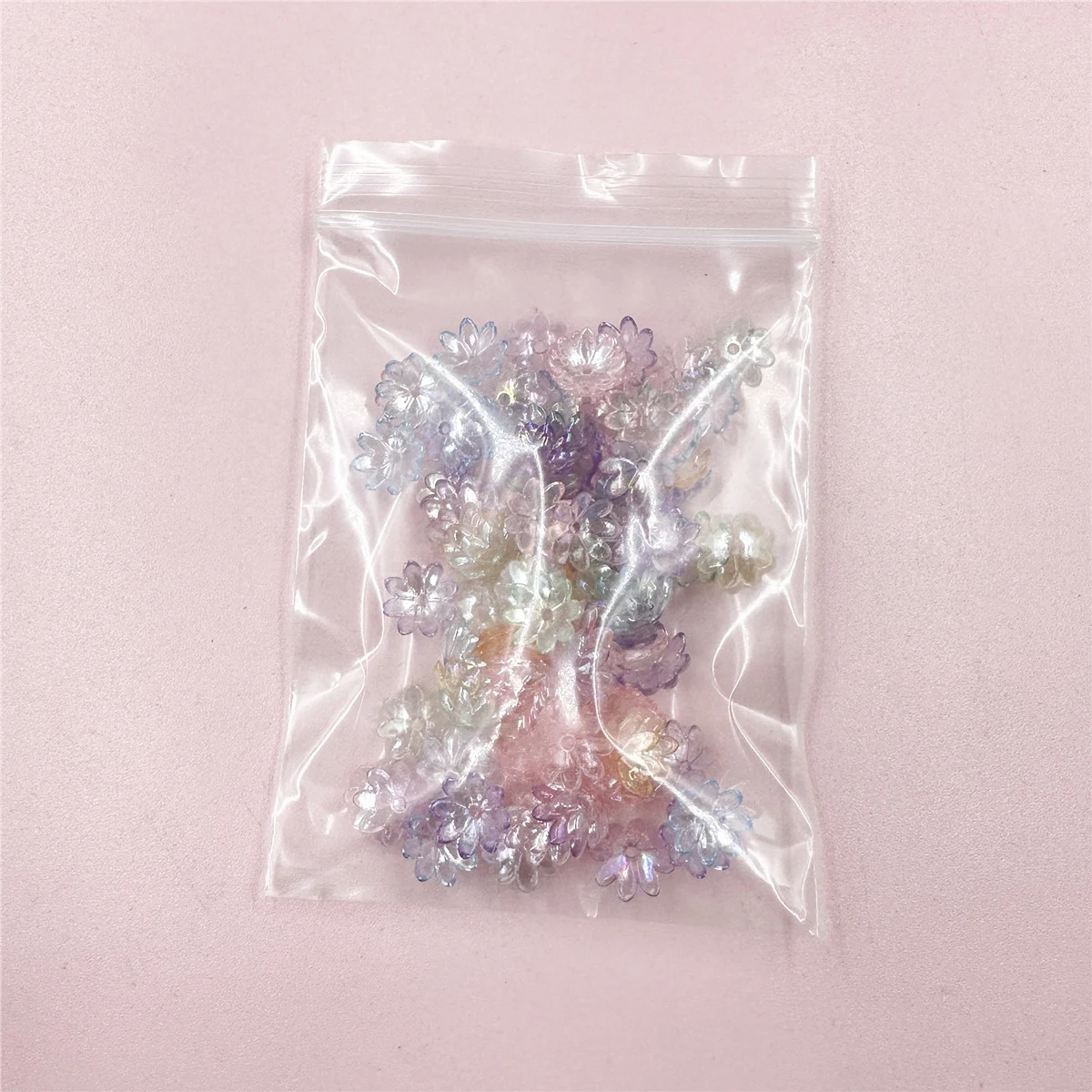 10mm 100pcs ABS Colored Sun Flower Shape Transprant Acrylic Spacer Beads For Making Jewelry DIY Bracelet Necklace Accessories