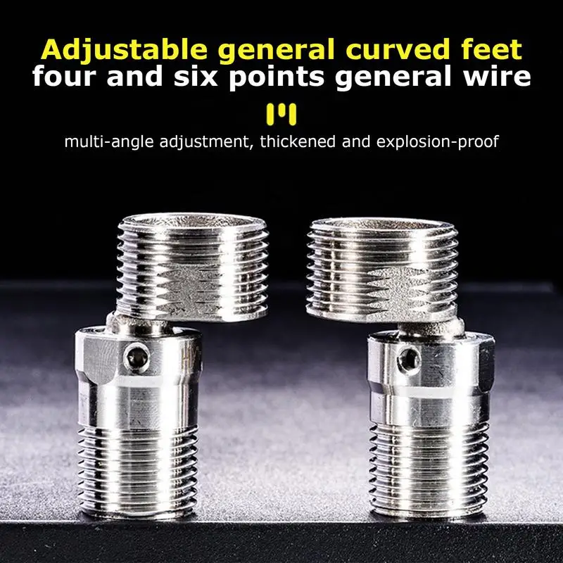 Faucet Angled Curved Foot Adjustable Stainless Steel Foot Curved For Faucet Sturdy Showering Component Easy To Clean And Store