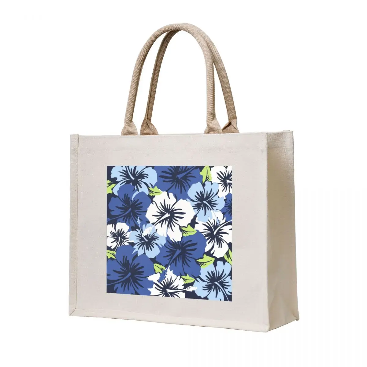 

Epic Hibiscus Hawaiian Floral Aloha Shirt Print - Blue Tote Bag tote bag canvas free delivery bags reusable shopping bag