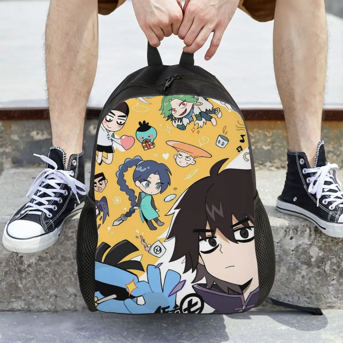 

Рюкзак Scissor Seven Action Manga Cartoon, вместительный, для детей, школьный ранец, сумка через плечо для мужчин и женщин