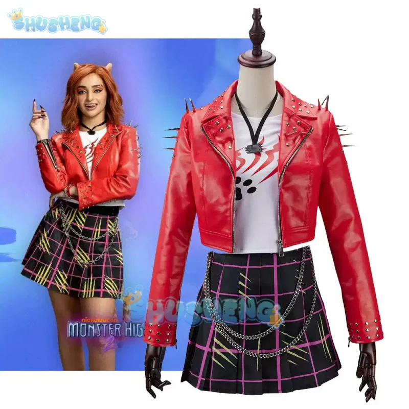 

Костюм для косплея Monster 2, Toralei в полоску, униформа на Хэллоуин, карнавал, вечеринку, Рождество, ролевая одежда, одежда