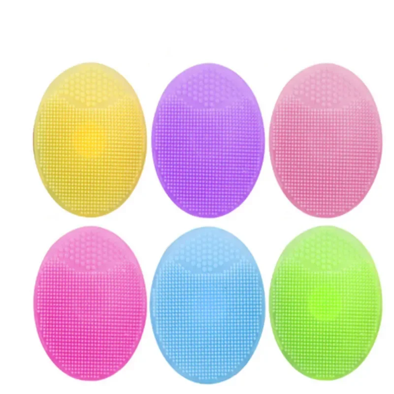 1 Pcs Soft Silicone Facial Cleaning Brush Shower Baby Massage Wash Pad Face Exfoliating Brushes Super Soft Sponges Scrubbers