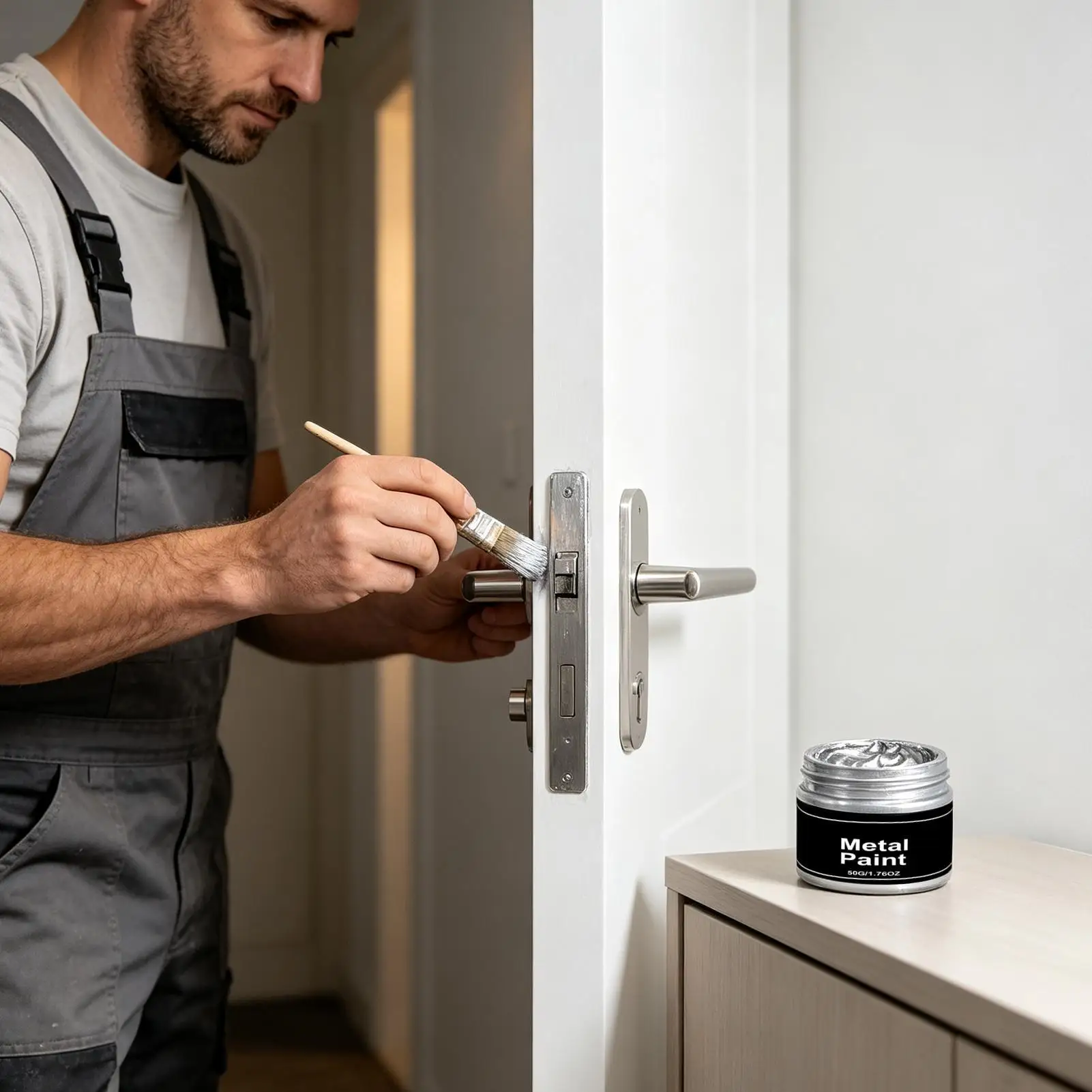 Quick-drying Silver Metallics Paint, Resistant To Fade, Peeling, Cracking, For Various Materials Including Wood, Metal, Plastic
