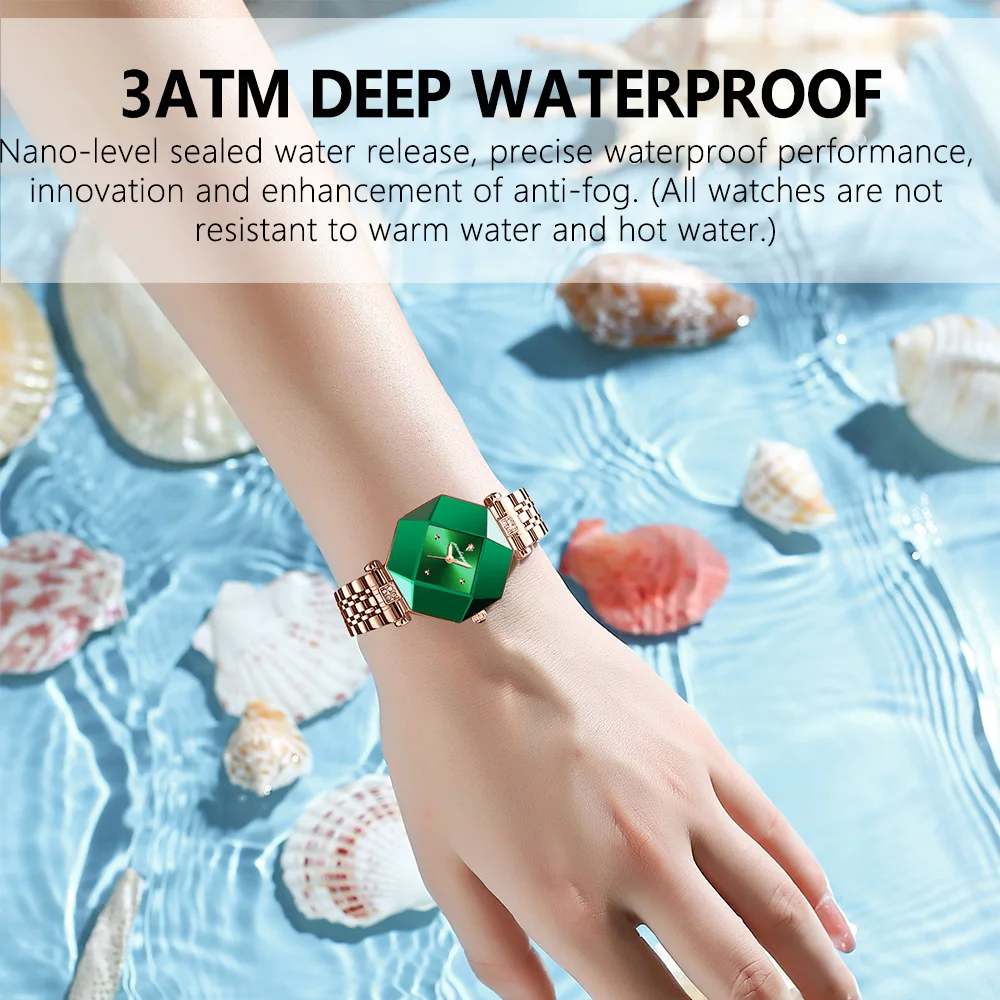 POEDAGAR ساعة نسائية أنيقة فاخرة كوارتز مقاومة للماء من الجلد للسيدات ساعة يد عصرية غير رسمية للنساء هدية Reloj