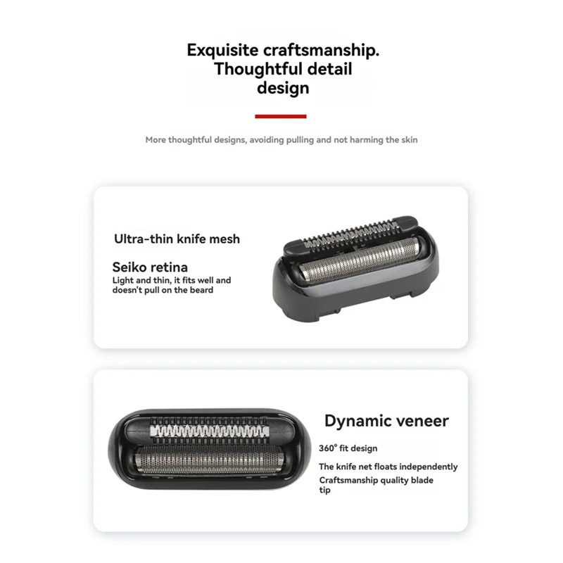 Testina di ricambio per rasoio elettrico universale per modelli Braun B20MB 5603 M1011Y M1011K