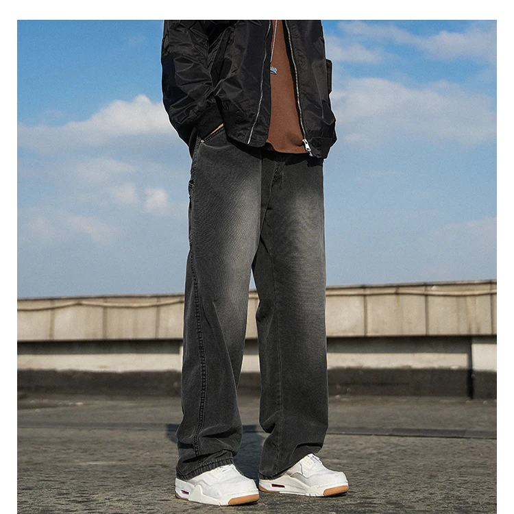 

Loose Comfortable Men's Jeans Straight Leg Casual Trousers Fashionable Versatile Spring Autumn New Arrival JXAETE Brand