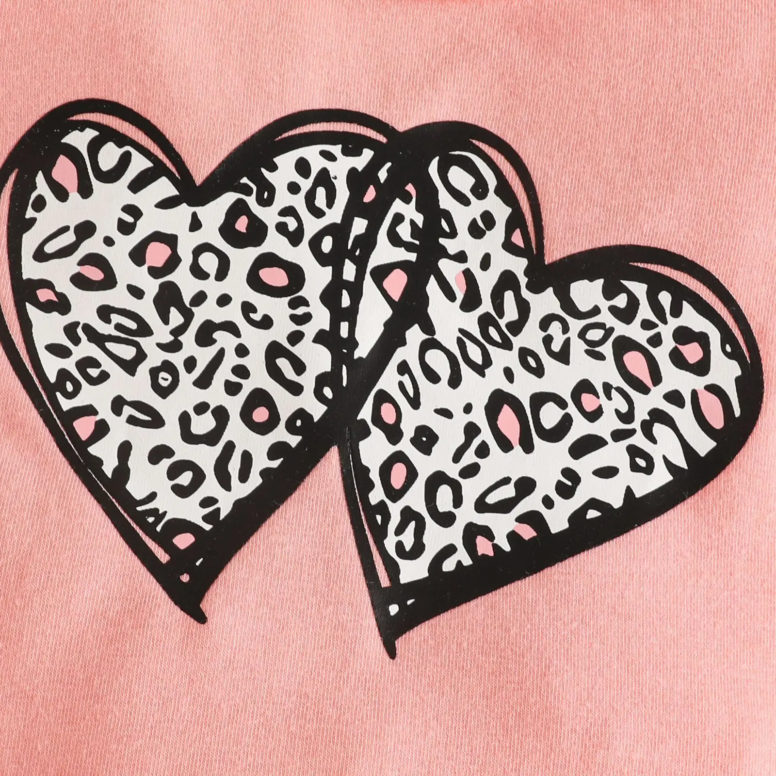 2026 الصيف طفلة القلب طباعة 3 قطعة مجموعة الوردي نيسيي عقال الزي ملابس الأطفال حديثي الولادة #5