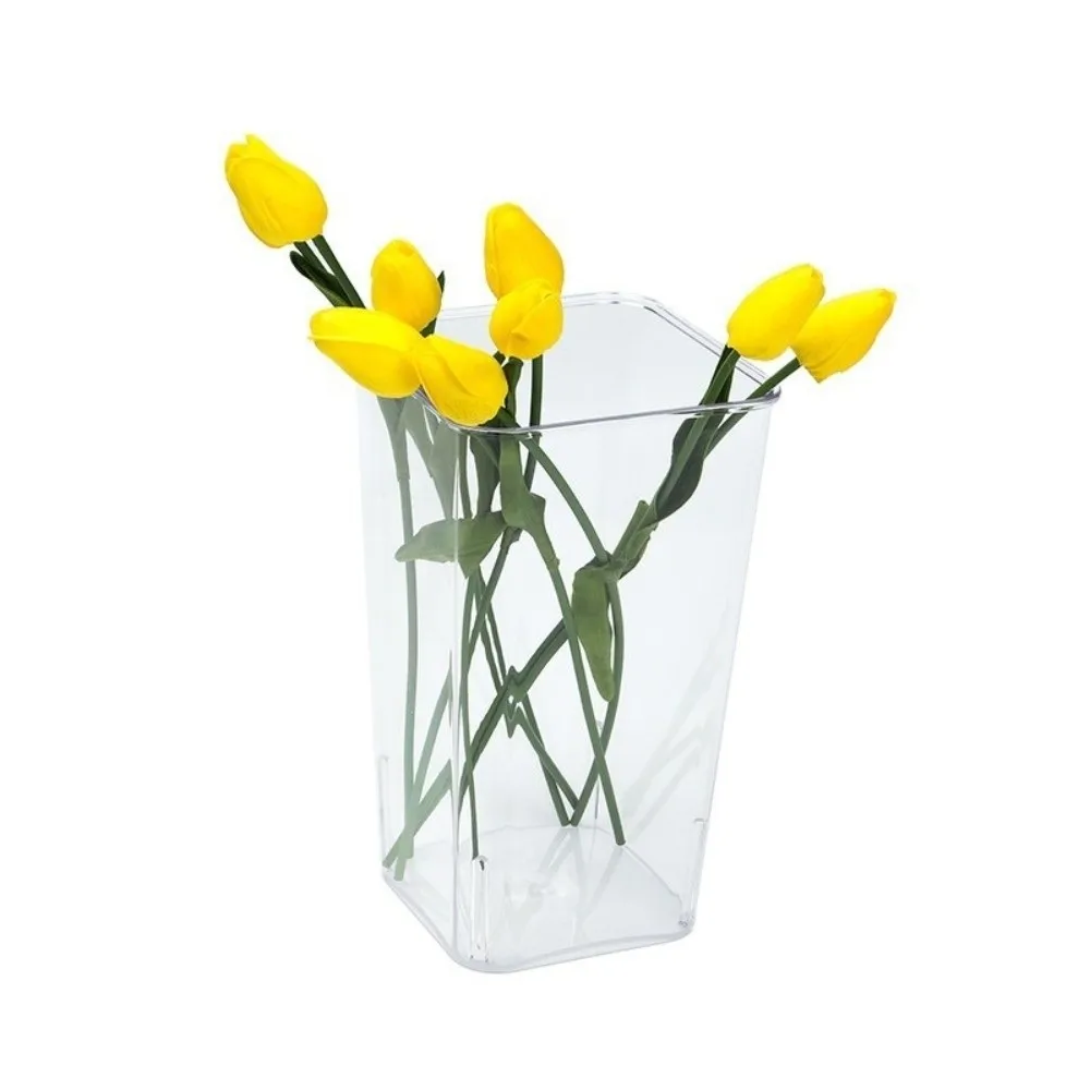 Nordic Style Flower Vase Acrylic Modern Flower Bucket Flower Arrangement Transparent Flower Wake Up Vase Home Decoration